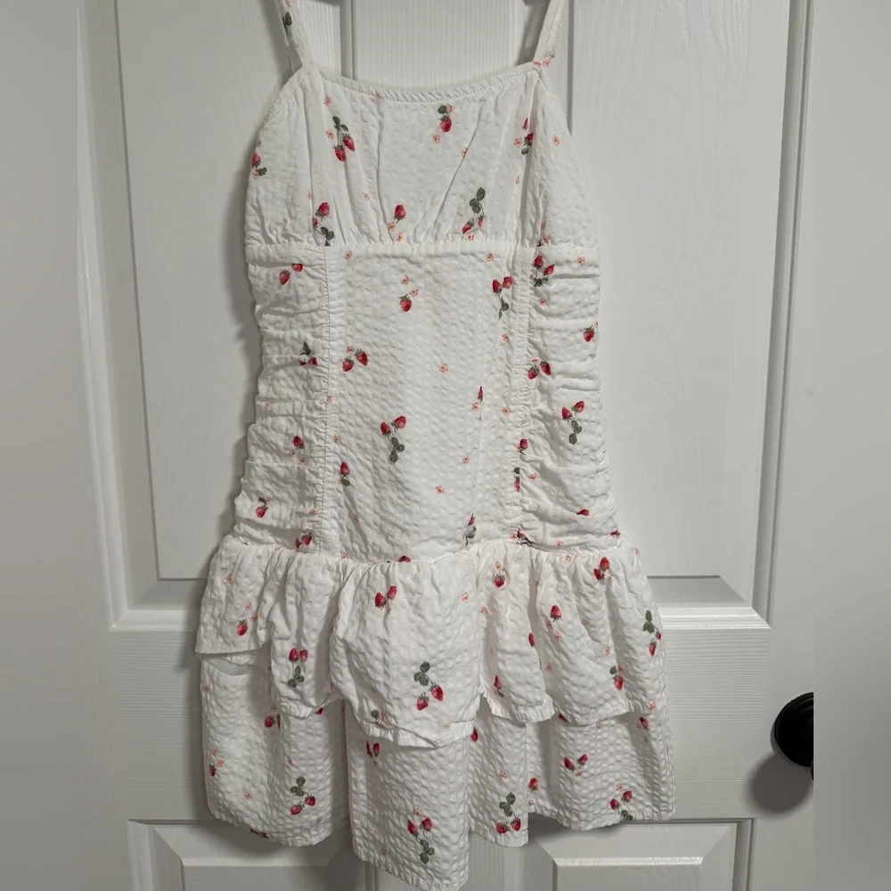 Art Class Girls' Drop Waist Sleeveless Strawberry Printed Dress, Size M‎ (8)